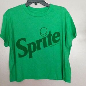 Coca cola Sprite cropped tee green size xxl